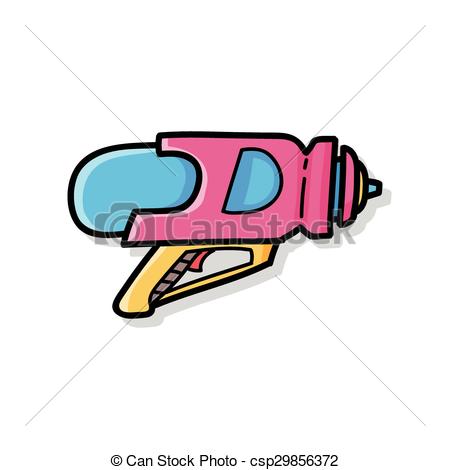 450x470 Water Gun Doodle Vectors Illustration