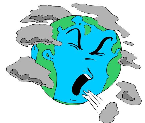 564x479 Polluted Earth Clipart