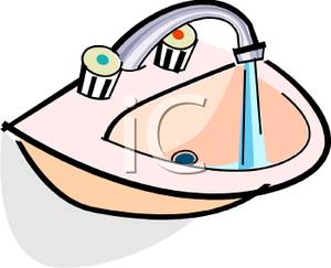 300x243 Clip Art Image Water Running In A Sink