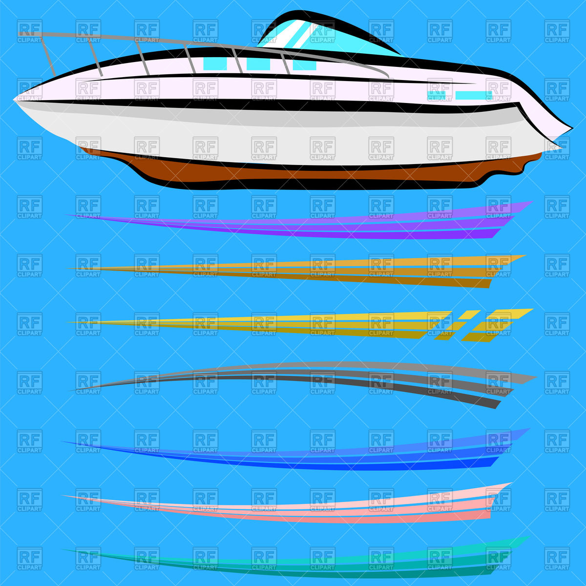 1200x1200 Set Of Boat Graphics Design Royalty Free Vector Clip Art Image