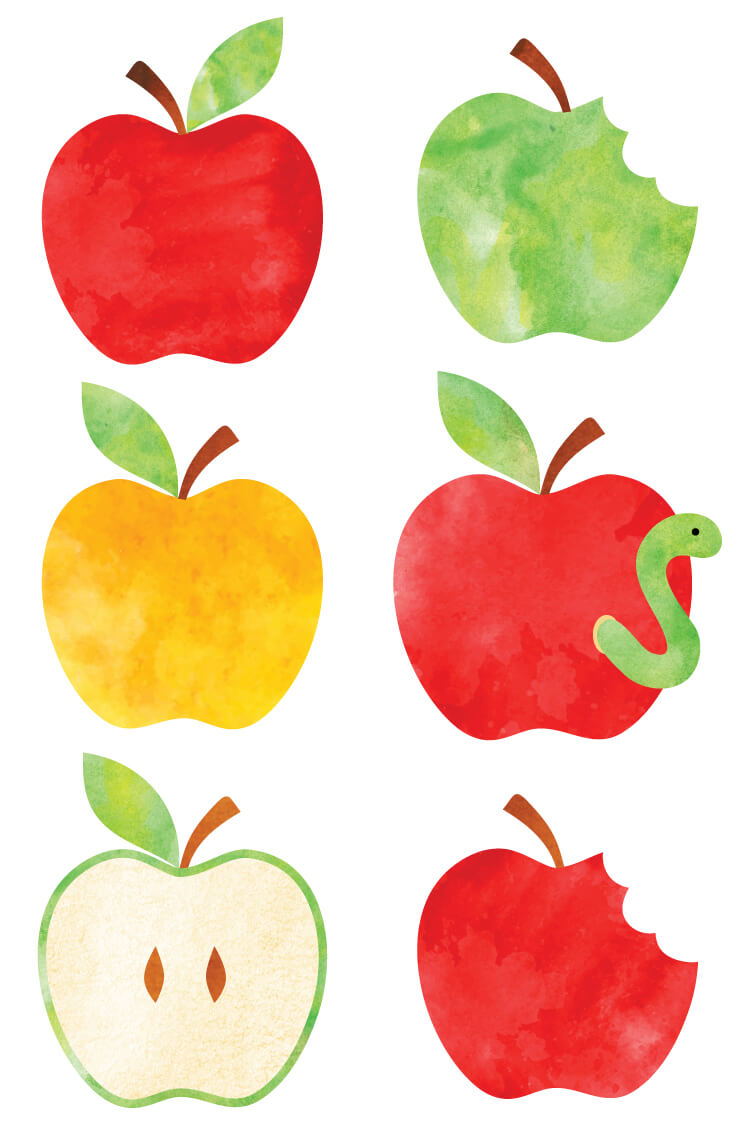 750x1125 Watercolor Apple Clip Art