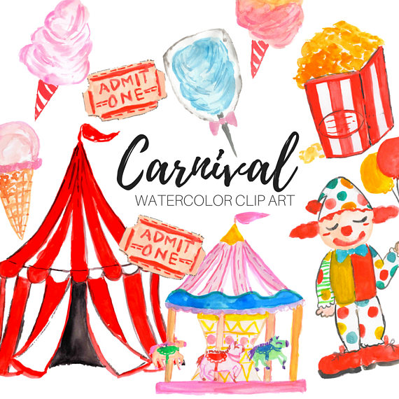 570x570 Watercolor Clip Art Carnival Clip Art Fair Clip Art