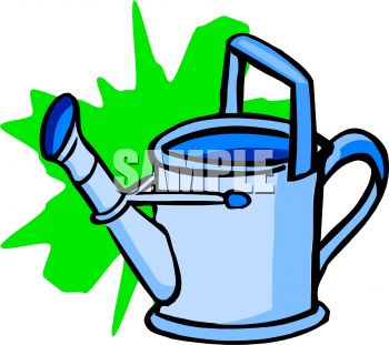 350x311 Royalty Free Clip Art Image A Metal Watering Can