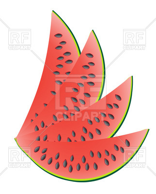 322x400 Ripe Slice Of Watermelon Royalty Free Vector Clip Art Image