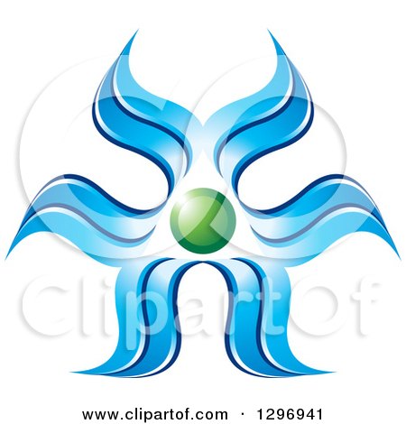 450x470 Clipart Green And Blue Waves Or Letters Mw