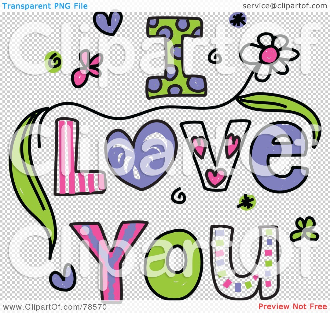 1080x1024 I Love You With Sketch Of Heart Royalty Free Vector Clip Art Image