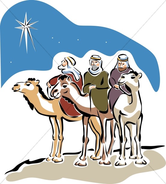 553x612 Three Camels With Magi Epiphany Clipart