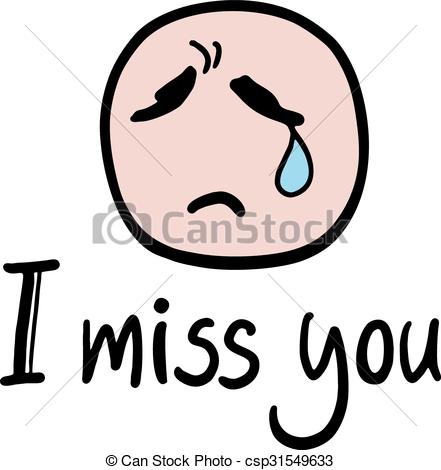 441x470 I Miss You Clipart