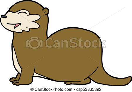 450x316 Laughing Otter Cartoon Eps Vectors