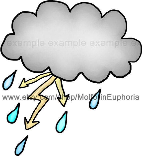 570x629 Clouds Clipart, Weather Clip Art, Rain Illustration, Rain Collage