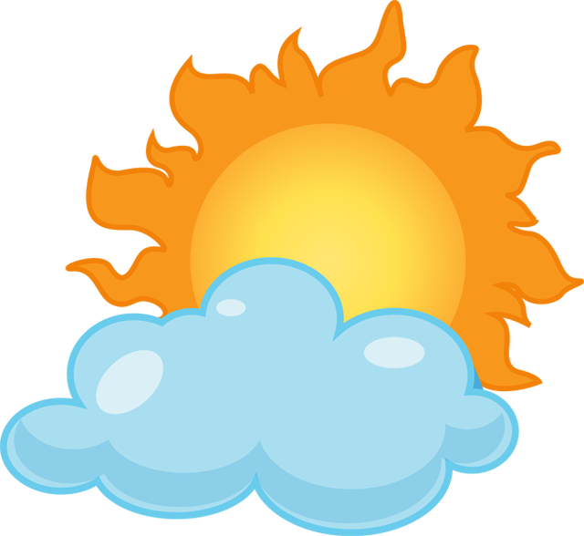 640x588 Clip Art Partly Sunny Rainy Clipart