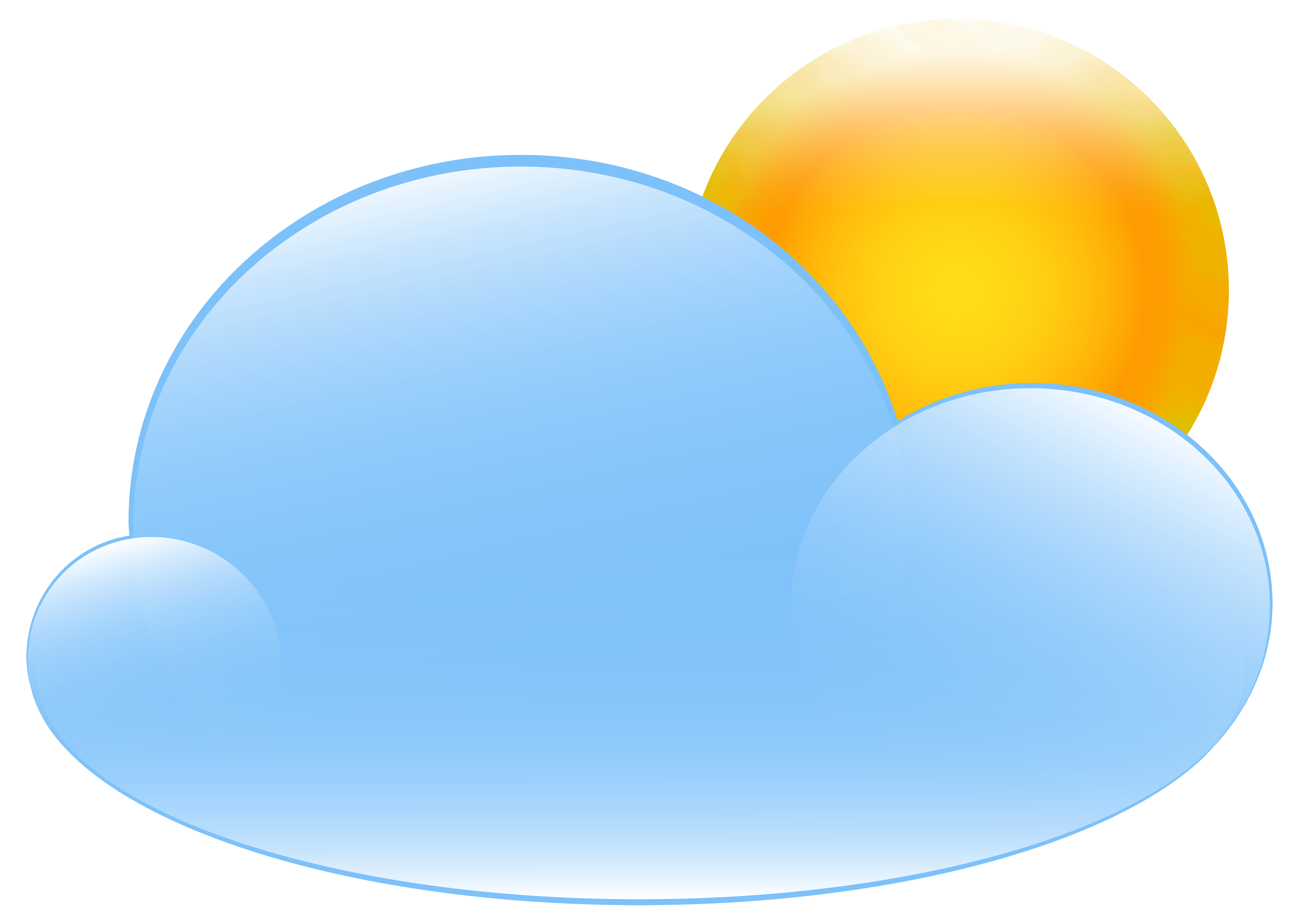 8000x5690 Partly Cloudy With Sun Weather Icon Clip Art Web Clipart