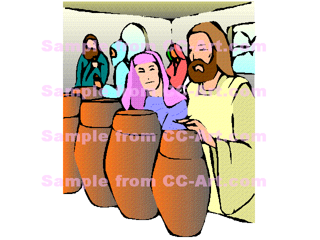 640x480 Wine Jesus With The Wine Pots