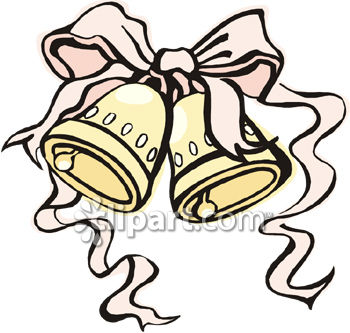 350x333 Royalty Free Clip Art Image Pair Of Wedding Bells Tied Together