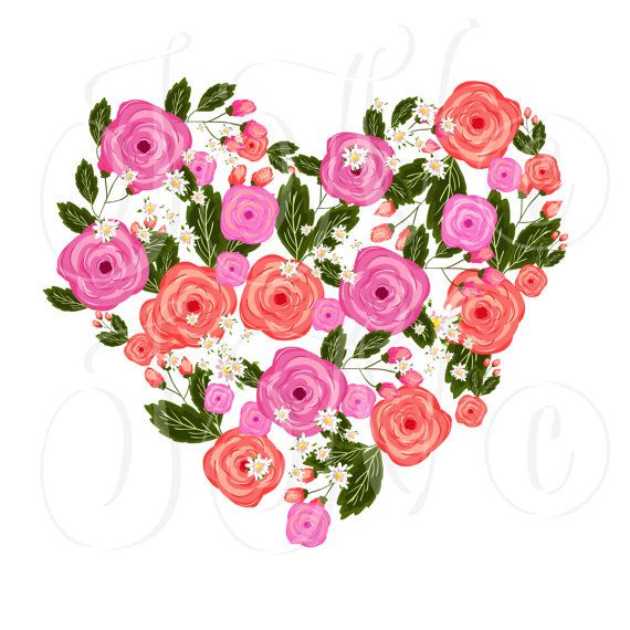 570x570 66 Unique Wedding Floral Clipart, Digital Wreath, Frames, Flowers