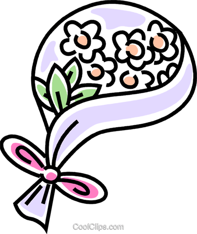 404x480 Wedding Bouquet Royalty Free Vector Clip Art Illustration