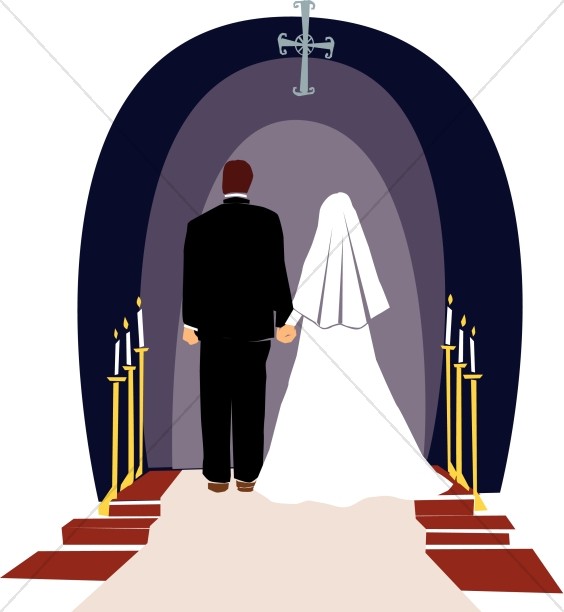 564x612 Incredible Christian Marriage Clipart Religious Wedding Ceremony
