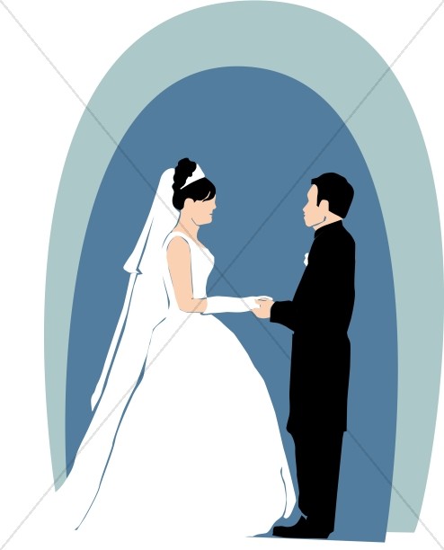 494x612 Christian Wedding Couple Clipart