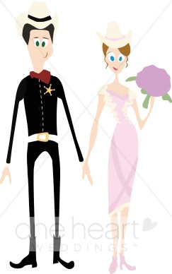 243x388 Country Wedding Couple Clipart Western Wedding Clipart