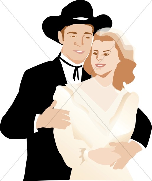 515x612 Western Wedding Couple Christian Wedding Clipart