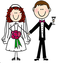 252x270 Funny Wedding Clipart Couple 04