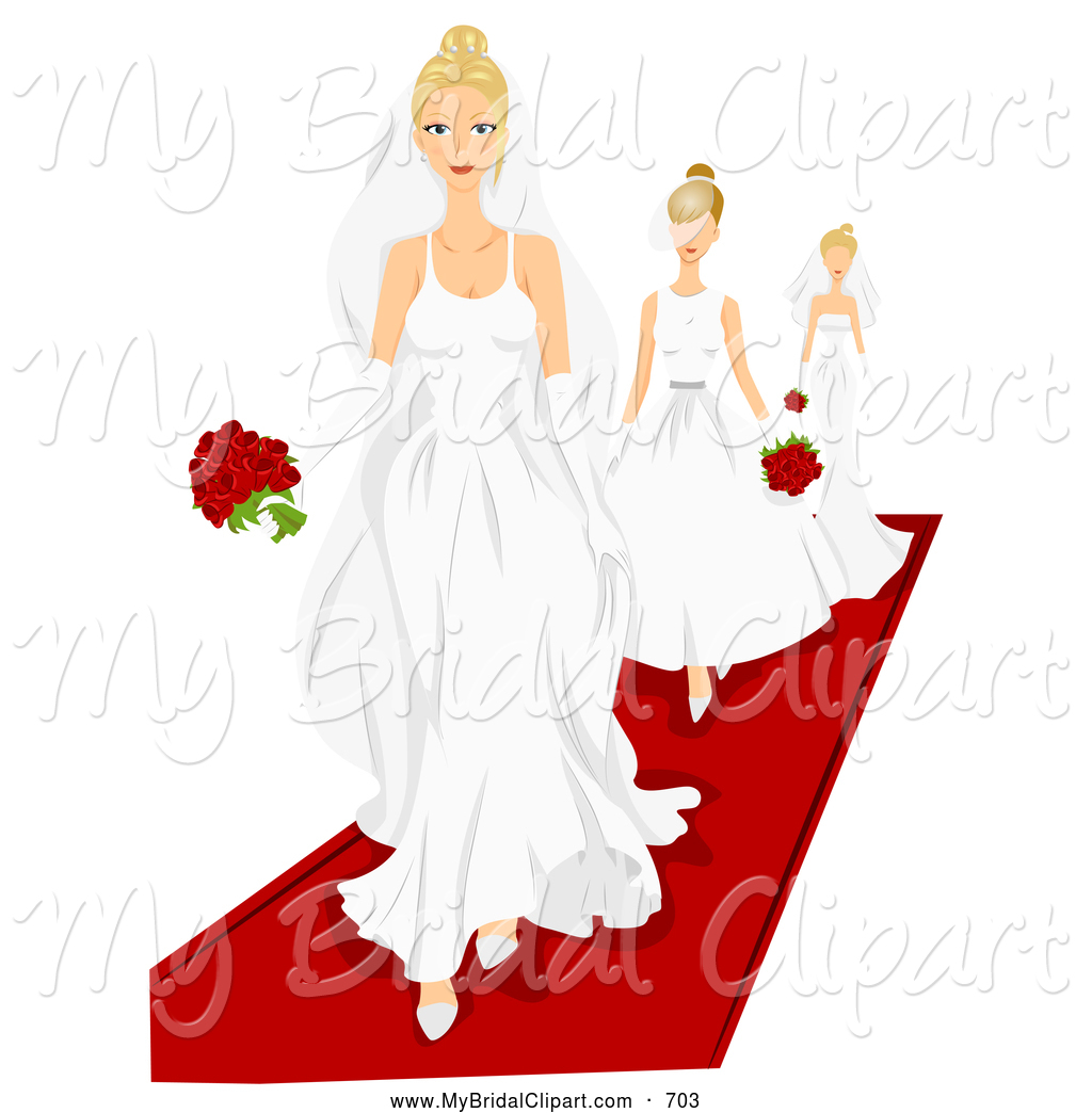1024x1044 Bridal Clipart Of A Trio Of Models Walking On A Red Carpet