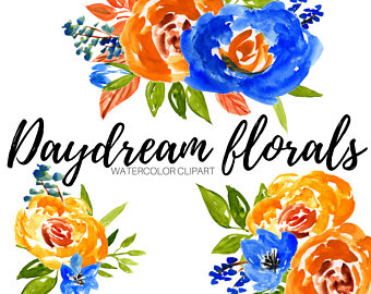 340x270 Flower Clipart Watercolor Clipart Floral Clipart