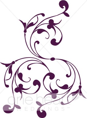 285x388 Purple Spiral Flourish Clipart Clipart Color Variations