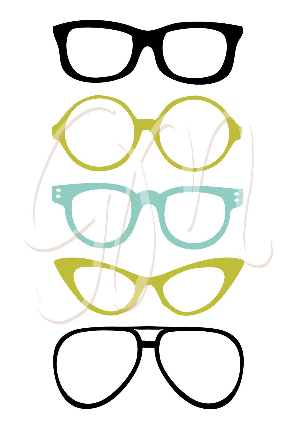 1000x1414 Mustache, Spectacles And Lips Kiss Digital Clipart Set. Diy Photo
