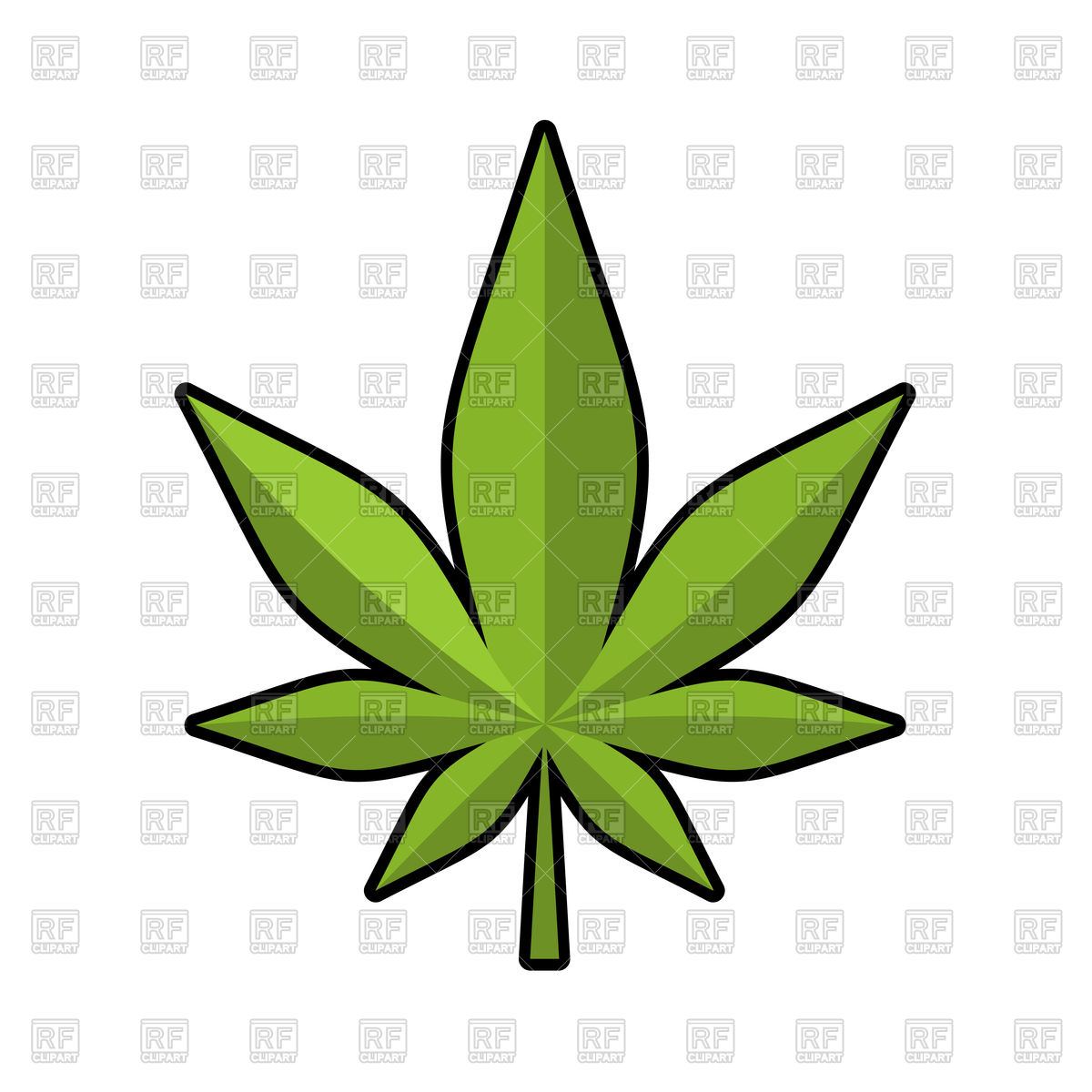 1200x1200 Leaf Of Marijuana Royalty Free Vector Clip Art Image