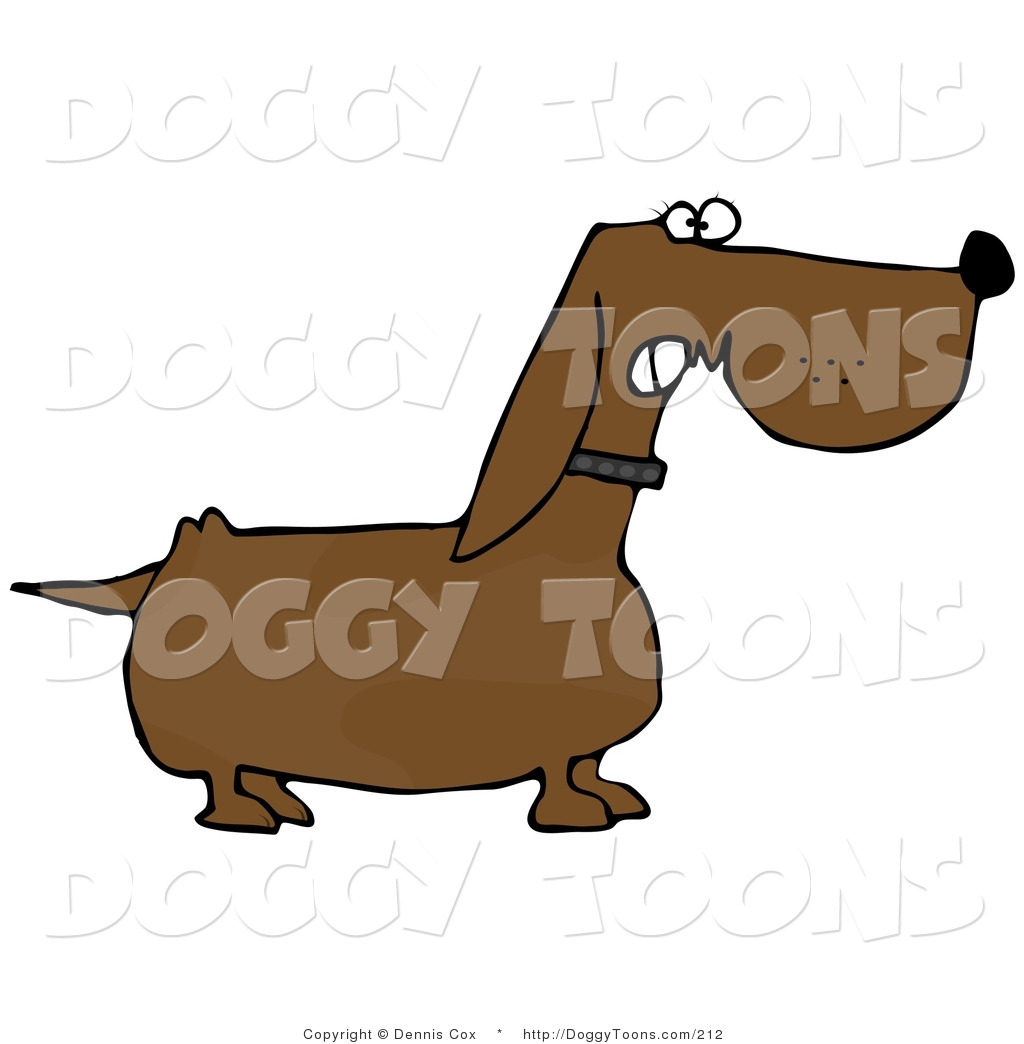 1024x1044 Doggy Clipart Of A Mean Aggressive Brown Wiener Dog Growling By