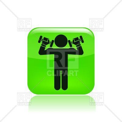 400x400 Man With Dumbbells In Gym