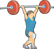 190x175 Woman Lifting Weights Clipart