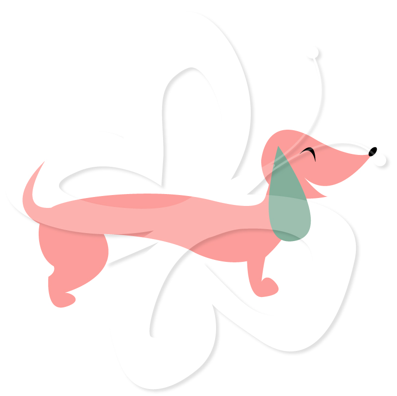 801x800 Dachshund Clipart Pink