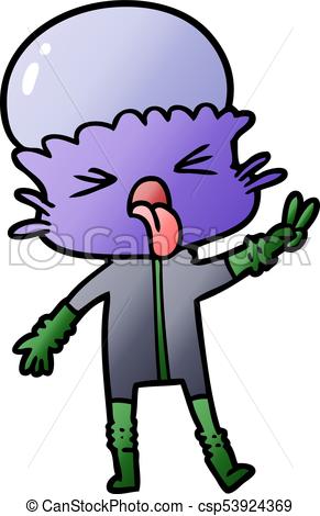 291x470 Weird Cartoon Alien Clip Art Vector