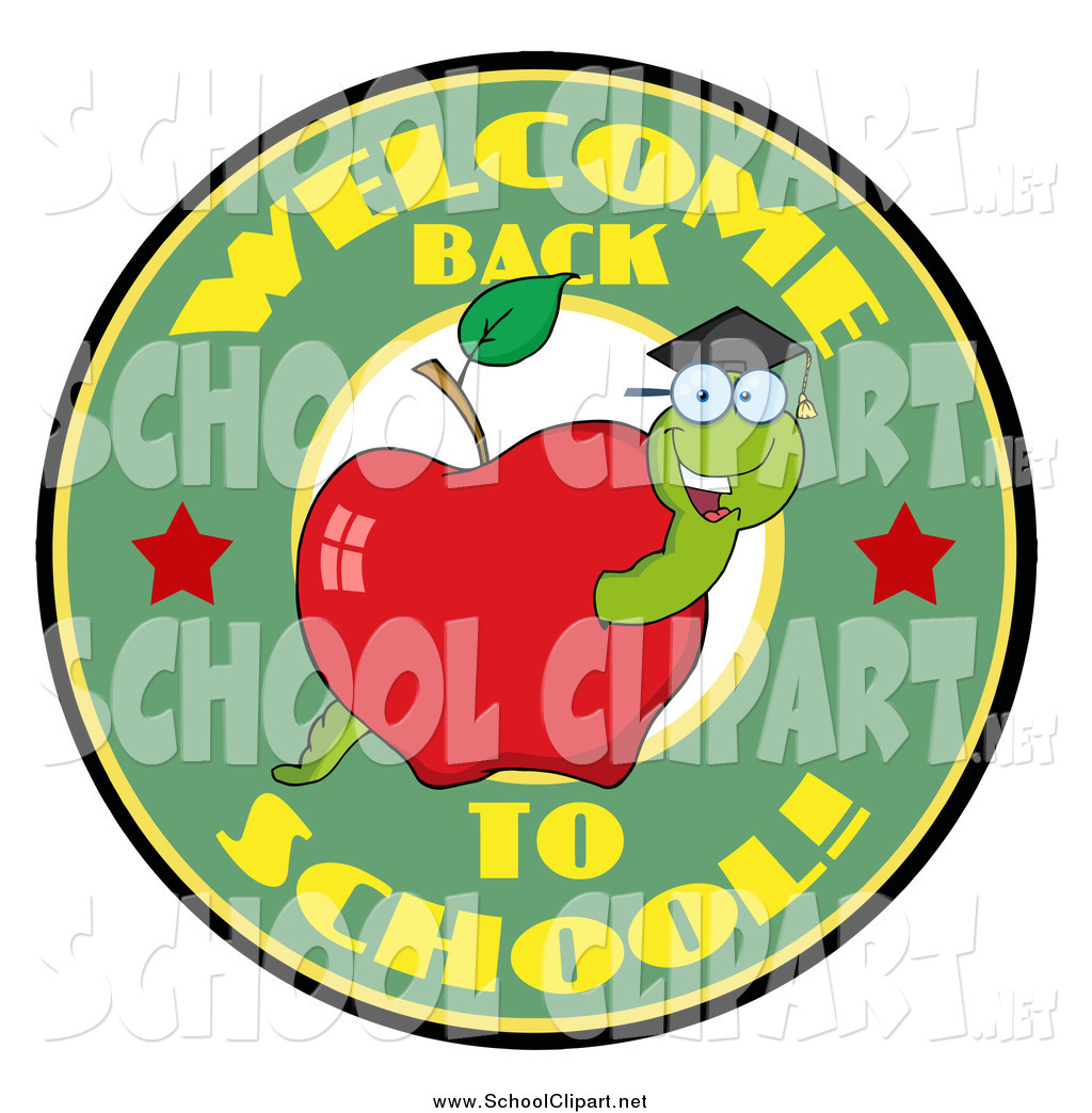 1024x1044 Clip Art Of A Welcome Back To School Text With A Worm In An Apple