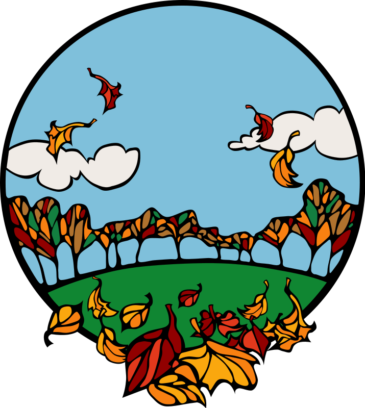 715x800 Fall Clipart Autumn Scene