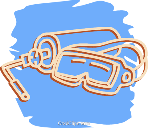 480x418 Welding Torch And Safety Goggles Royalty Free Vector Clip Art