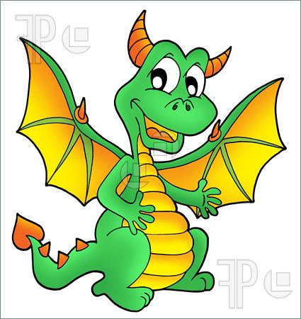 425x450 Green Dragon Clipart
