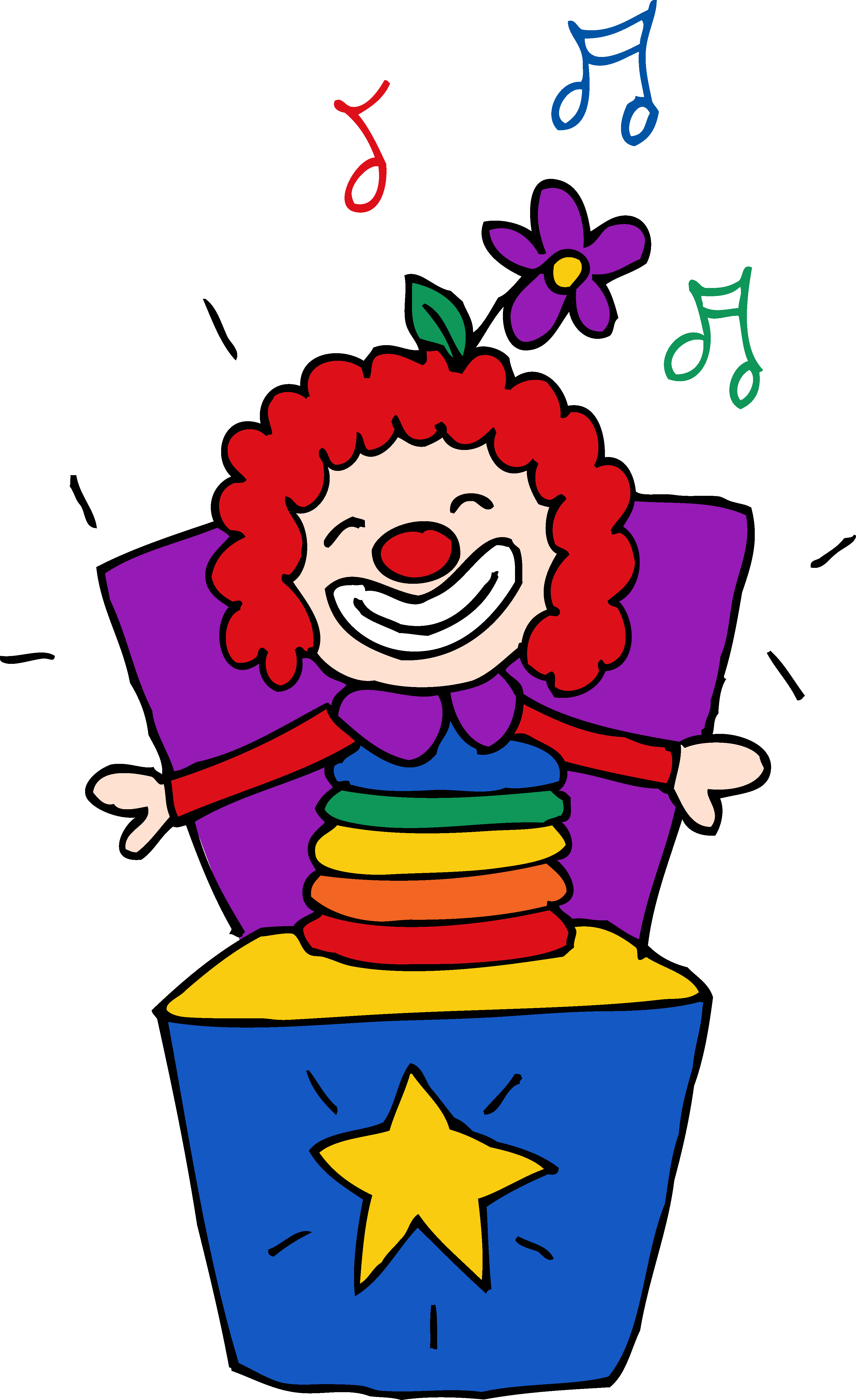 3399x5557 Colorful Jack In The Box Clipart