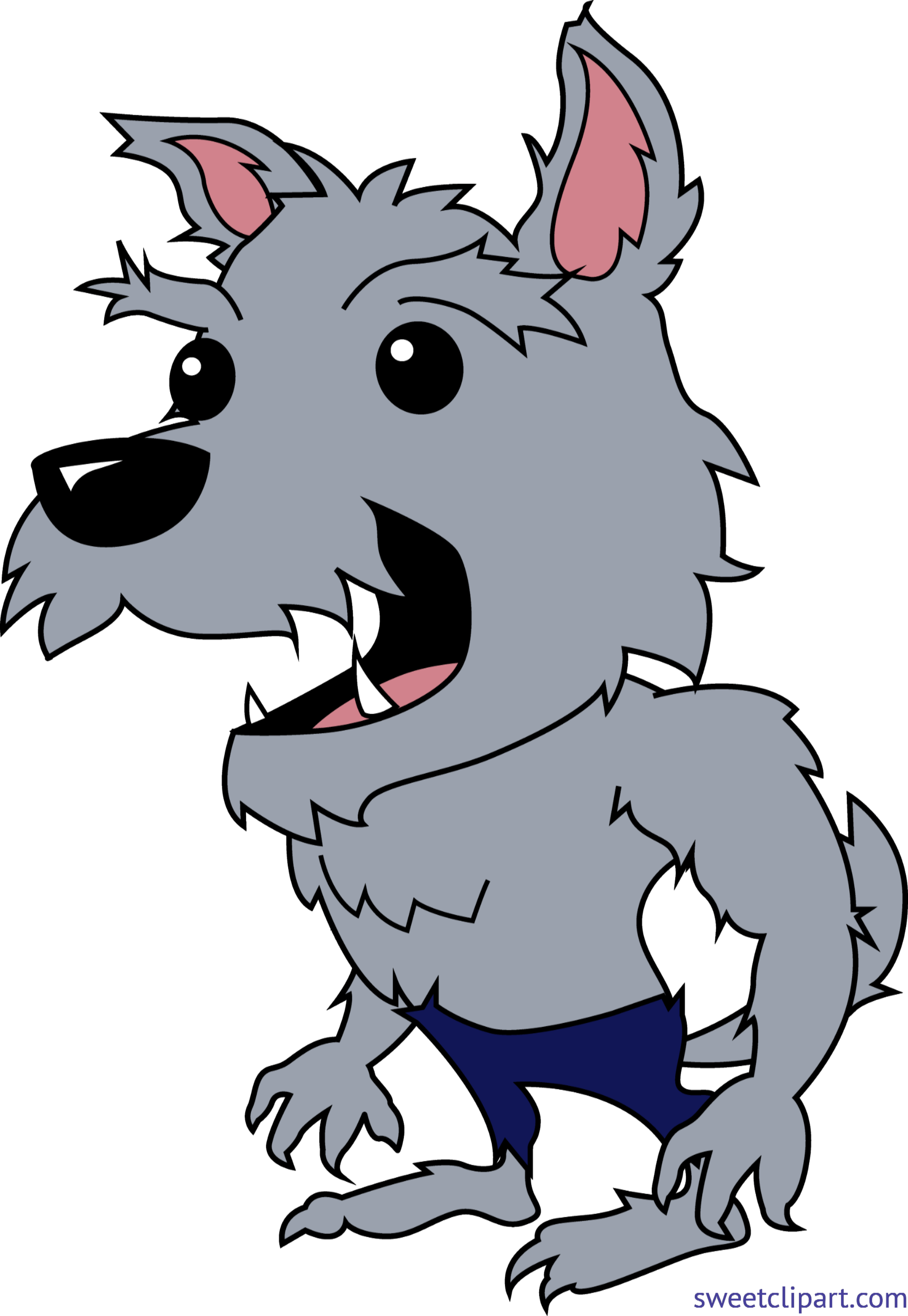 4775x6922 Werewolf Cute Clip Art