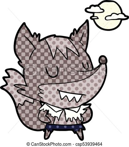 412x470 Cartoon Halloween Werewolf Clip Art Vector