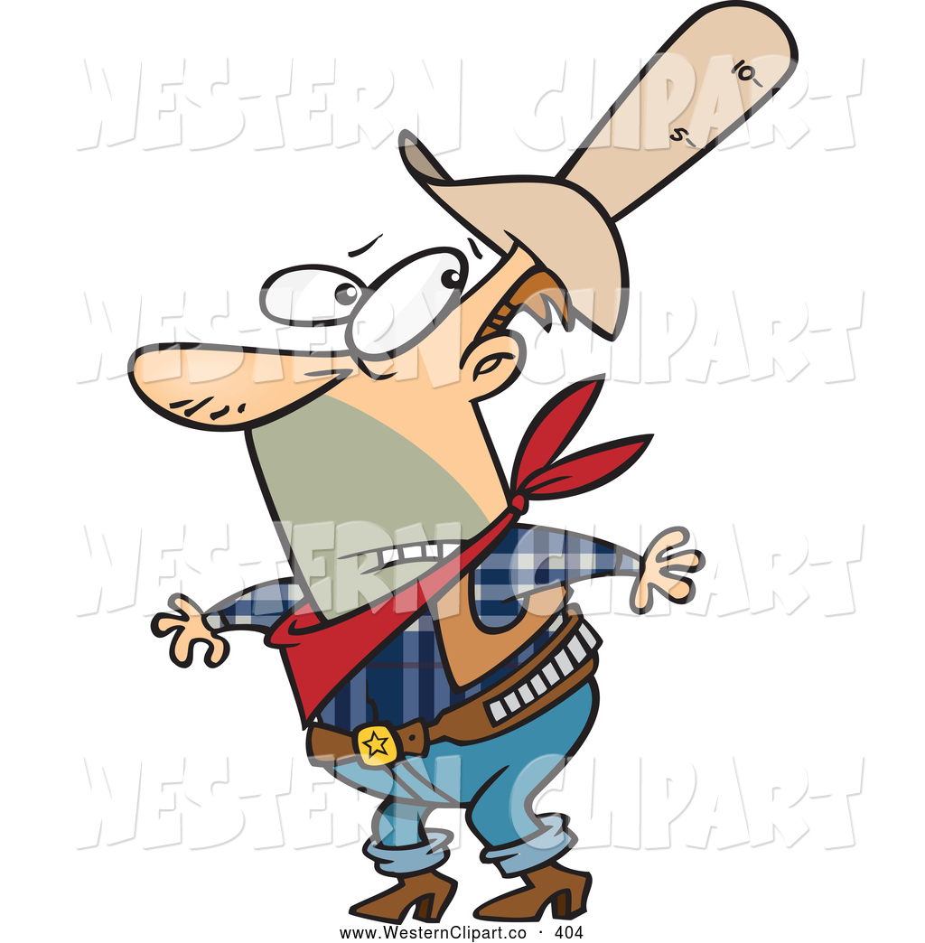1024x1044 Vector Western Clip Art Of A Worried Cartoon Cowboy Wearing A Tall