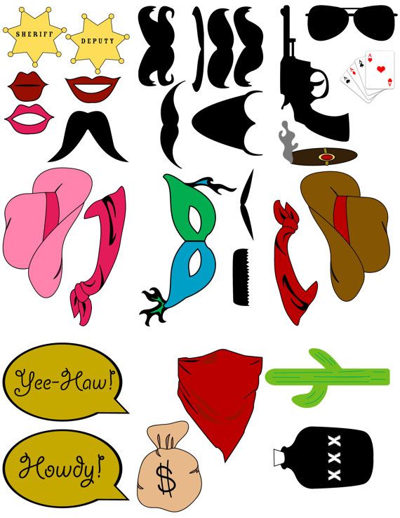 570x738 Clipart Photo Booth Western Style