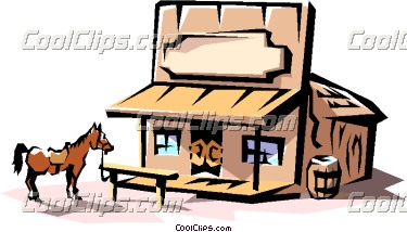 375x214 Western Saloon Clipart