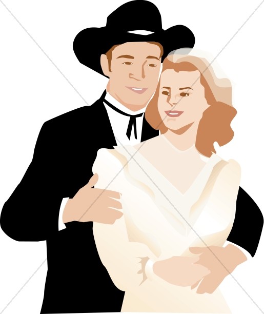515x612 Western Wedding Clip Art