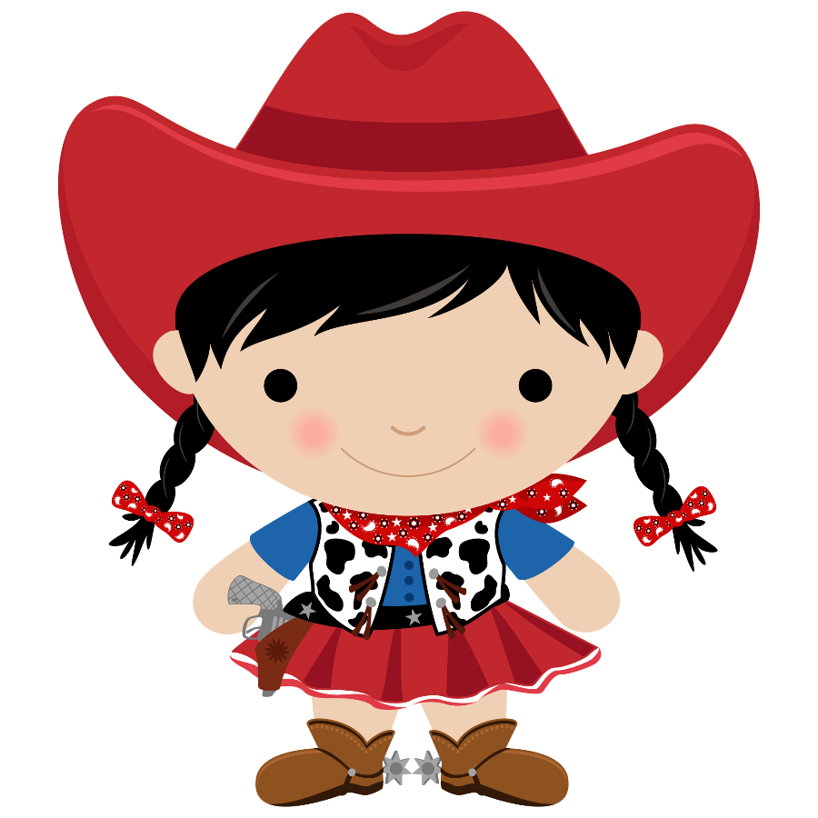 900x900 Little Cowgirl Clipart