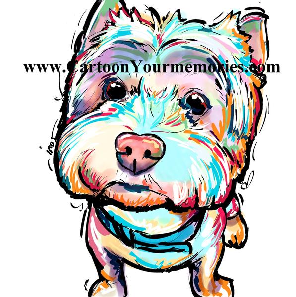 597x600 Westie Cartoon Your Memories