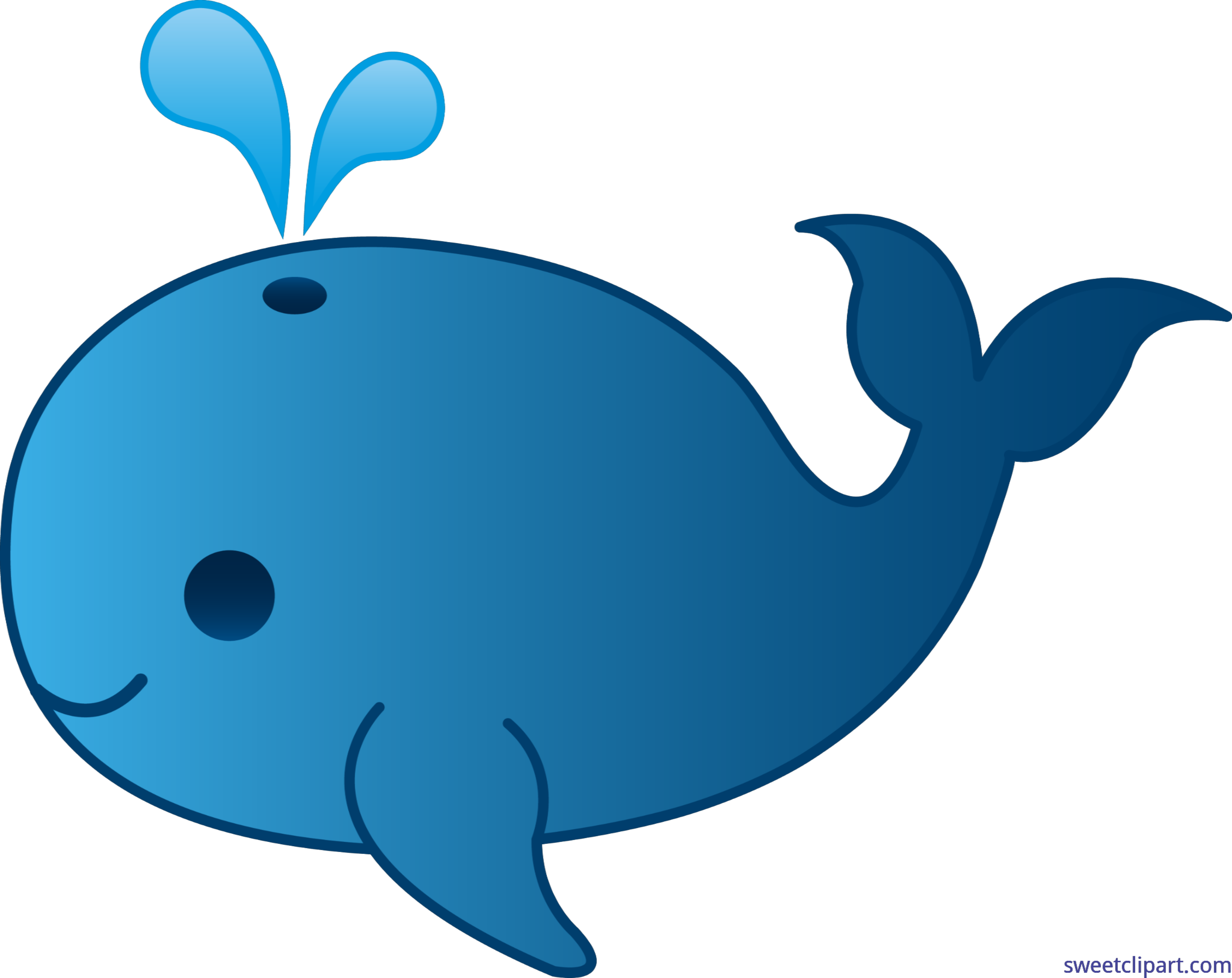 6371x5057 Cute Blue Whale Clip Art