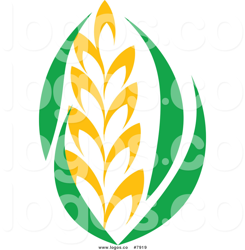 1024x1044 Royalty Free Clip Art Vector Strand Of Wheat And Green Leaves Logo
